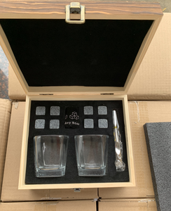 ชุดหินวิสกี้พร้อมกล่องไม้2แก้วชุดดื่มวิสกี้จัดส่งฟรีเราสำหรับสามีของเขา - Product Image 4