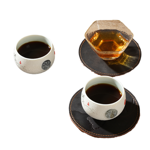 Ensemble de sous-verres en bois gravés personnalisés Tapis pour gobelets résistants à la chaleur OEM Fournisseur du Vietnam - Product Image 4