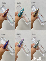 Peinture à ongles perle blanc mica pigment poudre liquide miroir chrome caméléon aurora poudre