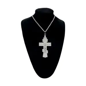 HT Wholesales Custom Orthodox Metal Cross Jesus Crucifix for Cross Necklace Pendant