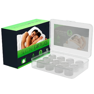 6个硅胶蜡耳塞降噪护耳游泳睡眠可重复使用的软硅胶泥耳塞 - Product Image 1