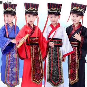 Kostum Hanfu Anak-anak Baru Set Gaun Bayi Pakaian Panggung Pertunjukan Kuno Cosplay Anak Laki-laki Pakaian Tradisional Cina Anak-anak - Product Image 1