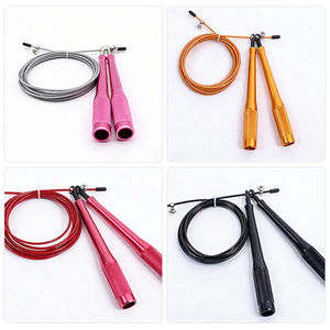 <span class=keywords><strong>Corde</strong></span> à <span class=keywords><strong>sauter</strong></span> de vitesse en fil d'acier avec poignée en aluminium pour la remise en forme (vente en gros) - Product Image 5