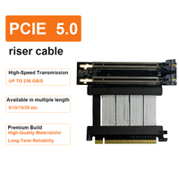 Câble Riser PCIe 5.0 X16 vers Double X8 à 90 Degrés, Carte d'Extension Gen5 pour Serveur IA, Station de Travail GPU, Haute Vitesse, Certifié CE, OEM/ODM