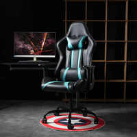 Échantillon gratuit Meilleur fauteuil de jeu en cuir synthétique pivotant Ultimate avec porte-gobelet Lumière LED Empereur Vert Blanc