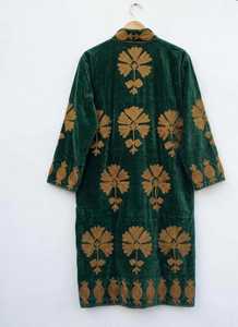 เสื้อคลุมกิโมโนผ้ากำมะหยี่ซูซานีทำมือสำหรับผู้หญิง ลายสัตว์ ทอลายดอกไม้ ปักลาย ระบายอากาศได้ดี สไตล์โบฮีเมียน ยาว  แบบชาติพันธุ์ - Product Image 2