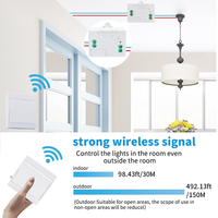 Interrupteur sans fil LangYeao sans batterie, interrupteur RF auto-alimenté 433 MHz, télécommande 100 m, récepteur 16A étanche IP44