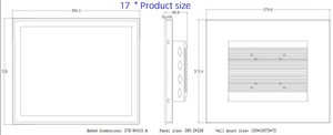 <strong>17</strong> Inch Industrial Panel PC Wall Mounted J1900 <strong>Touch</strong> <strong>Screen</strong> Linux Windows Fanless for HMI Automation - Product Image 6