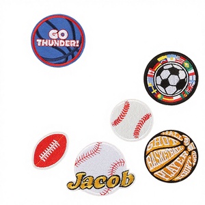 Patchs brodés thermocollants personnalisés en feutre non tissé pour casquettes, football, basketball, rugby, vente en gros - Product Image 2