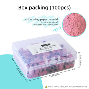 Hytoos 3Mm Nhỏ Sanding Ban Nhạc Cho Khoan Móng Tay Mini Cát Ban Nhạc Tập Tin Đánh Bóng Móng Tay Lớp Biểu Bì Sạch Không Có Thép Không Gỉ Trục gá Bit - Product Image 4