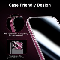 Protection d'écran en verre trempé 3 en 1 (2 pièces) avec 1 cache-objectif pour iPhone 18 Pro Max/18 Pro