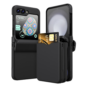 Funda mate con ranura <span class=keywords><strong>para</strong></span> tarjetero de lujo <span class=keywords><strong>para</strong></span> <span class=keywords><strong>Samsung</strong></span> Galaxy <span class=keywords><strong>Z</strong></span> <span class=keywords><strong>Flip</strong></span> 6 5 <span class=keywords><strong>4</strong></span> flip6 Flip5 Wallet Color sólido bisagra cubierta de protección completa - Product Image 6