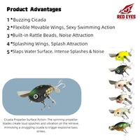 Vente en gros Leurre de pêche à la cicatrice 45mm 7g, Leurre de surface à hélice, Micro leurre dur bionique pour la pêche au bar, Stock d'usine