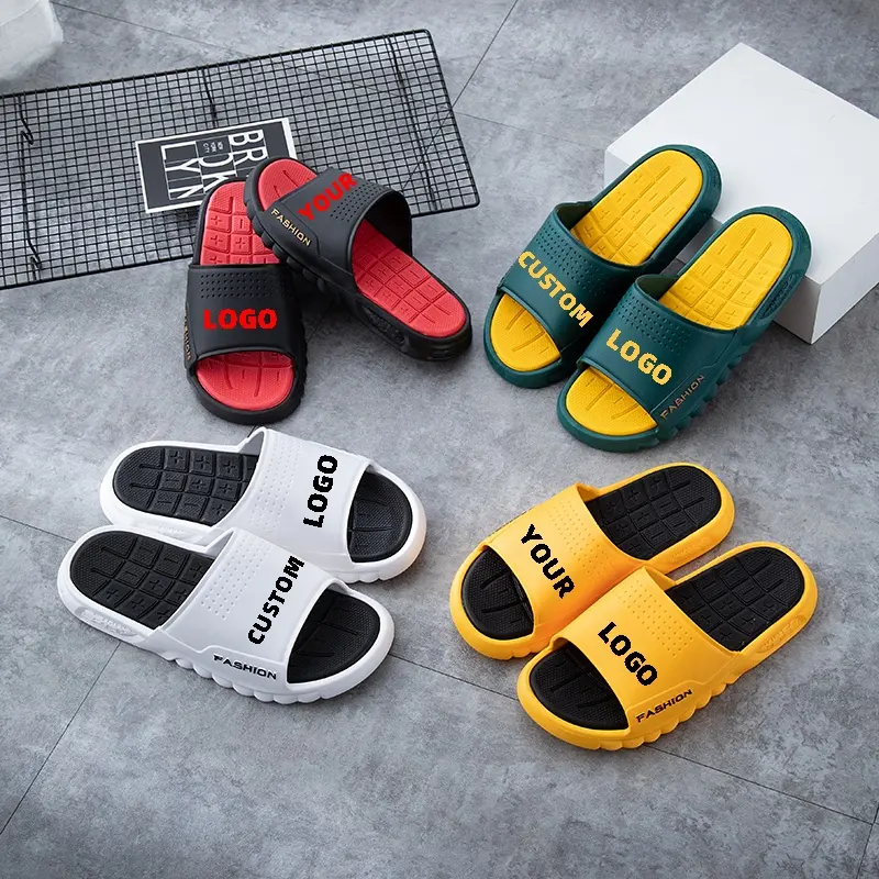 Jinbeile Custom Brand Logo Slides Atacado Moda Verão Sandálias Slides Calçado Homens Chinelos Slides