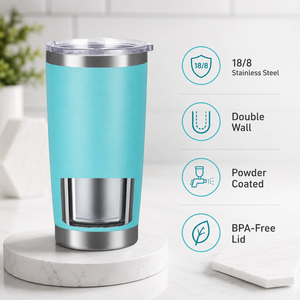 Wholesale Modern Eco-Friendly 20oz 30oz Powder Coated Stainless Steel Double Wall Insulated Vacuum Cup Coffee Tumblers Travel - Product Image 2