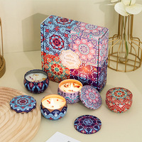 DIY Sojawachs Ins-Style Becherförmige Halbhandgemachte Aromatherapie-Kerze 4-teiliges Geschenkset Romantisch für Zuhause Paare Pflanzenbasiert