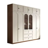 Armoire à portes battantes en bois de style nordique Dong Ma avec coiffeuse, mobilier de chambre multifonctionnel