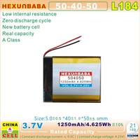 3.7V 1250mAh 504050 2 kabel baterai Lithium Ion polimer untuk HEADSET HEADPhone EARPHONE MP3 GPS L184