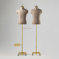 Vente en gros de support de mannequin pour moitié supérieure de boutique, costume masculin à hauteur réglable, torse de mannequin pour vitrine d'exposition