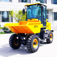 Camion benne minier tout-terrain FCY30 de 3 tonnes à vendre, mini-dumper 4x4 avec moteur comme composant essentiel