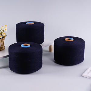 नेवी ब्लू कॉटन चेकआउट कपड़े, कपास धागा, पुनर्नवीनीकरण पॉलिएस्टर-कपास धागा, 6-10 गिनती पुनर्नवीनीकरण कपास धागे - Product Image 2