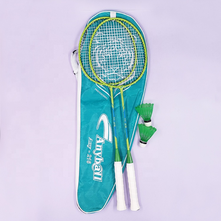 Set Raket Badminton dan Kok, Raket Badminton Baja untuk Olahraga Luar Ruangan