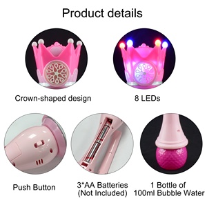 Baguette Magique LED Bleue à Bulles 11,5 pouces, 10 Trous, Jouet Aquatique Automatique pour Fêtes, Mariages et Jeux en Extérieur – Tendance <span class=keywords><strong>TikTok</strong></span> - Product Image 5