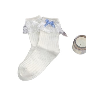 <b>Lace</b> Fairy Socks Sweetheart Knot Little <b>White</b> Fluff Lolita Stockings Slouch Socks Women Breathable Sweat Absorbing Odor - Product Image 4