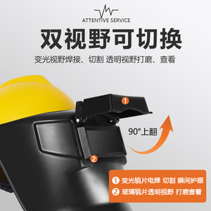 Masque de soudage intégral, casque anti-chaleur, anti-éblouissement, protection contre l'arc électrique, bandeau de soudage électrique, matériau PVC léger - Product Image 5