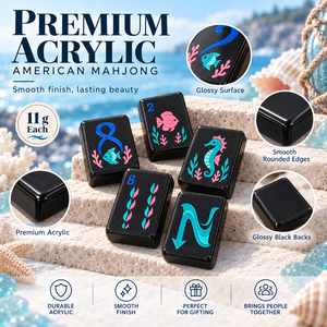 Juego de Mahjong de Diseño Exclusivo con Marcas Claras y Duraderas, en Color Negro, para Noche de Chicas - Product Image 3