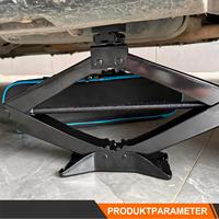Kit de cric à ciseaux pour voiture à profil bas de 3 tonnes avec adaptateurs de patins en caoutchouc, ensemble d'outils de changement de pneus