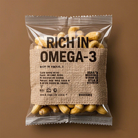 Sachets en mylar à imprimé personnalisé, emballage d'échantillons clair, sachets plats à noix, livraison rapide, anti-odeur, faciles à déchirer
