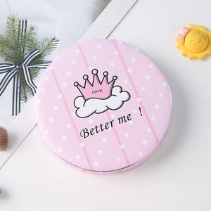 Portable Round Makeup <b>Mirror</b> Folding Compact Blue Cute Cartoon Design For Students Beauty Touch Up Travel Use - Product Image 3