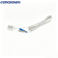 CéréSenso – Capteur microphone piézoélectrique jetable pour le ronflement avec connecteur de sécurité DIN 1,5 mm pour systèmes de diagnostic et de surveillance du sommeil (PSG)