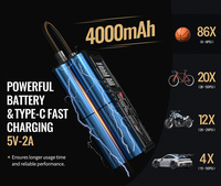 Compresseur d'air portable intelligent à double cylindre 12V avec affichage numérique en ABS pour voitures, vélos, motos et ballons