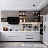 Meubles de cuisine pliables en acier inoxydable, durables, imperméables, prêts à assembler, de luxe pour l'extérieur, avec un design moderne