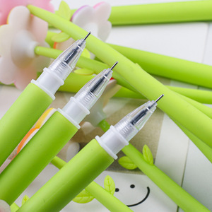 Nouveau soleil fleur Panda balançoire Gel stylo dessin animé mignon forme balançoire haute valeur cadeau noir stylo - Product Image 2