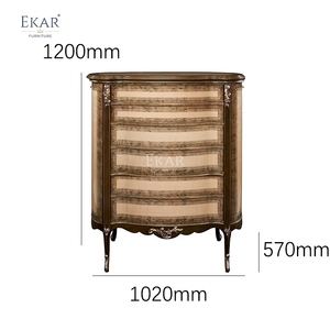 Commode haute en marqueterie <span class=keywords><strong>Fontainebleau</strong></span> |   Commode à six tiroirs de style classique français pour chambre à coucher |   Meubles EKAR - Product Image 6