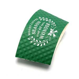 10-24 oz. Manchon de tasse à café personnalisable en kraft naturel gaufré - 1 800/boîte - Product Image 5