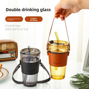 <span class=keywords><strong>Taza</strong></span> <span class=keywords><strong>de</strong></span> Viaje <span class=keywords><strong>de</strong></span> <span class=keywords><strong>Doble</strong></span> <span class=keywords><strong>Pared</strong></span> con Diseño <span class=keywords><strong>de</strong></span> Bambú y Asa, <span class=keywords><strong>Taza</strong></span> <span class=keywords><strong>de</strong></span> Café Portátil para Aventuras al Aire Libre, Vaso <span class=keywords><strong>de</strong></span> Agua <span class=keywords><strong>de</strong></span> <span class=keywords><strong>Vidrio</strong></span> con Pajita - Product Image 2