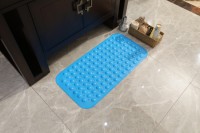 Tapis de bain antidérapant YIJU en PVC massif, lavable et écologique, avec ventouses et trous de drainage pour salle de bain – Vente chaude OEM