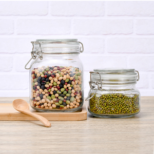 Cost-effective Glass Food mason Jars Spice Bottles Kitchen Storage candy seasoning Cookie Canisters With Glass Lid