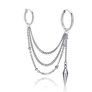 Cross Border Korean Style <b>Titanium</b> Steel Pendant Earrings Cartilage <b>Stud</b> Unisex Punk Daily Wear Fashion Jewelry - Product Image 4