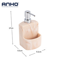 Distributeur de savon rechargeable finition marbre avec pompe en résine, pour comptoir de salle de bain, conteneur manuel de savon liquide pour hôtel et maison