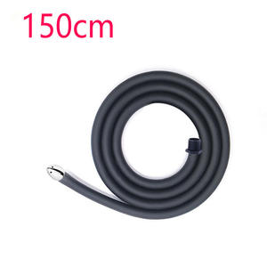 Многоразовая силиконовая черная Анальная трубка с конической и круглой головкой 150 см, высококачественный шланг для душа - Product Image 1