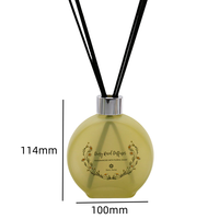 Diffuseur en verre de 2500 ml avec bouchon à vis, design infuseur en bois, style buse, 120 ml, 2,95 rectangle, 1000 ml, modes, pièces, cube, irisé