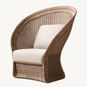 Ensemble de table et chaises de salle à manger d'extérieur moderne avec structure en rotin et coussins imperméables pour patio, cour ou hôtel - Product Image 2