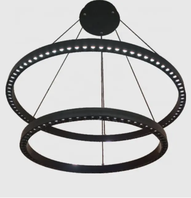 Lámpara colgante redonda de montaje en superficie de techo, anillo LED circular, foco colgante, 60w, 90w, 120w, doble cubierta