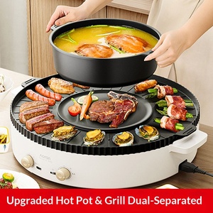 Japanese Korean Taiwanese Multifunction Hot Pot Barbecue All-in-one Pot <strong>Electric</strong> Grill <strong>Pan</strong> Shabu Grilling Frying Roasting Meat - Product Image 3