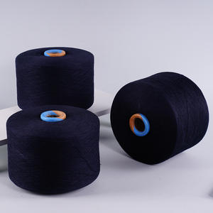 नेवी ब्लू कॉटन चेकआउट कपड़े, कपास धागा, पुनर्नवीनीकरण पॉलिएस्टर-कपास धागा, 6-10 गिनती पुनर्नवीनीकरण कपास धागे - Product Image 3